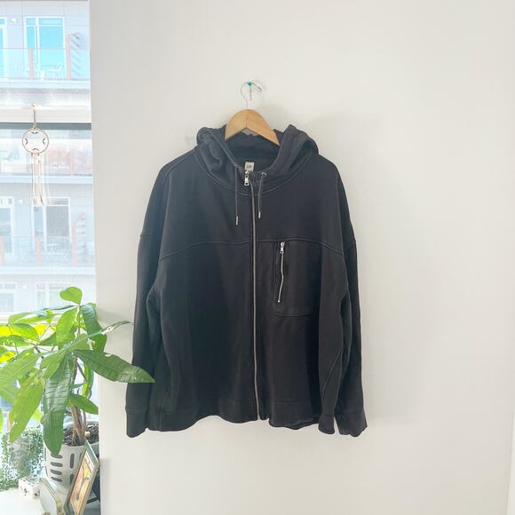 Gap Black Full Zip Hooded Sweatshirt Size XXL - Picture 1 of 6